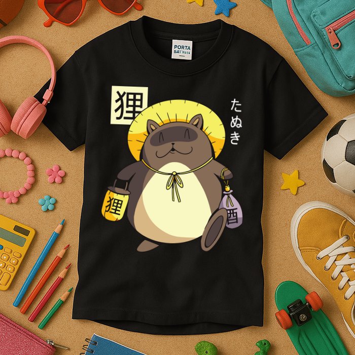 Tanuki Yokai Kids T-Shirt