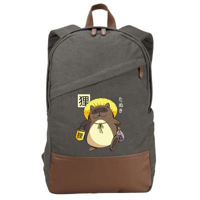 Tanuki Yokai Cotton Canvas Backpack