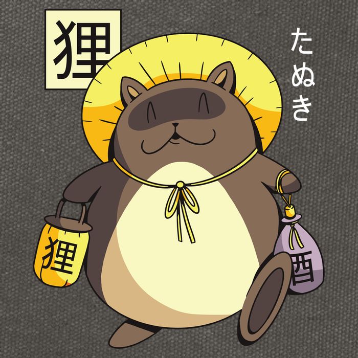 Tanuki Yokai Cotton Canvas Backpack