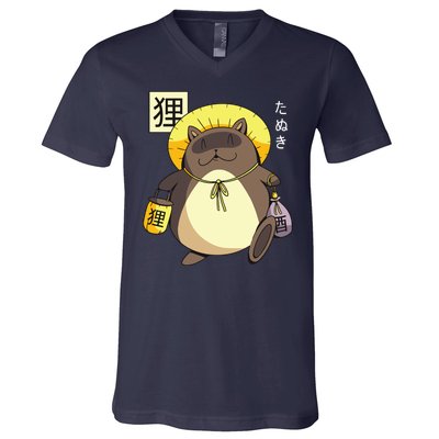 Tanuki Yokai V-Neck T-Shirt