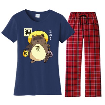 Tanuki Yokai Women's Flannel Pajama Set