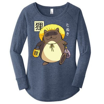 Tanuki Yokai Women's Perfect Tri Tunic Long Sleeve Shirt