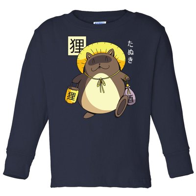 Tanuki Yokai Toddler Long Sleeve Shirt