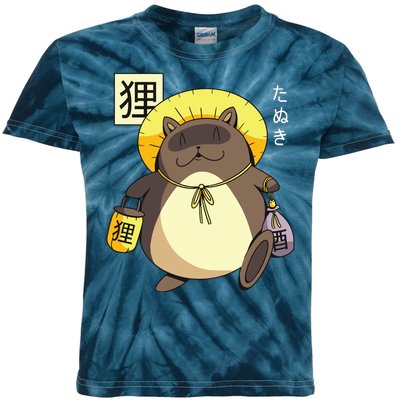 Tanuki Yokai Kids Tie-Dye T-Shirt