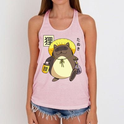 Tanuki Yokai Women's Knotted Racerback Tank