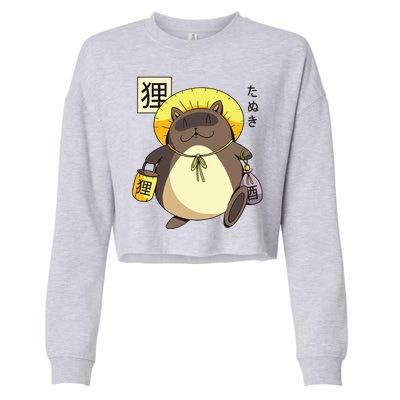 Tanuki Yokai Cropped Pullover Crew