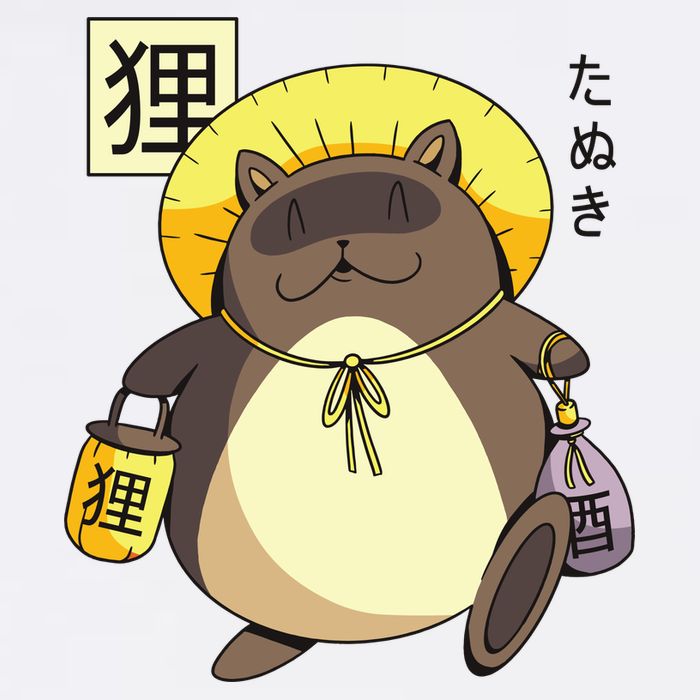 Tanuki Yokai Garment-Dyed Sweatshirt