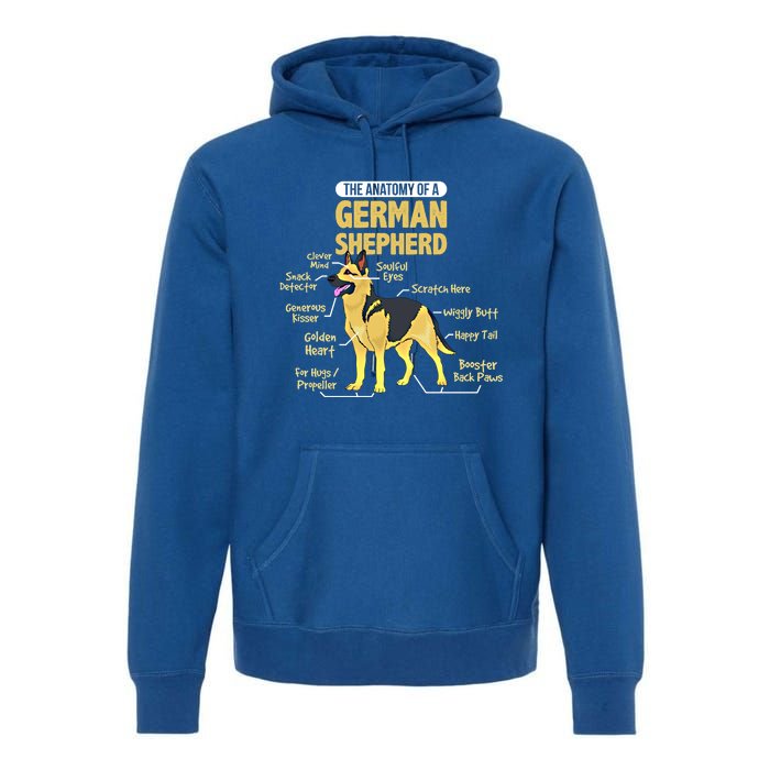 The Anatomy Of A Ger Shepherd Gift Premium Hoodie