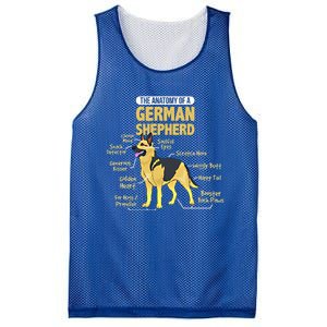 The Anatomy Of A Ger Shepherd Gift Mesh Reversible Basketball Jersey Tank