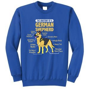 The Anatomy Of A Ger Shepherd Gift Tall Sweatshirt