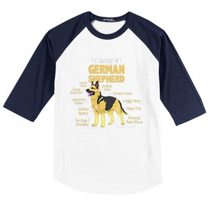 The Anatomy Of A Ger Shepherd Gift Baseball Sleeve Shirt