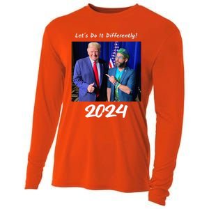 Trump And Otaola 2024 Lets Do It Differently American Flag Cooling Performance Long Sleeve Crew