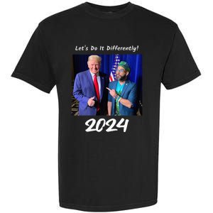 Trump And Otaola 2024 Lets Do It Differently American Flag Garment-Dyed Heavyweight T-Shirt