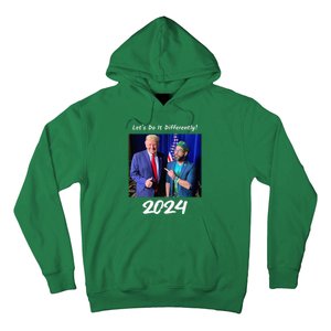 Trump And Otaola 2024 Lets Do It Differently American Flag Hoodie