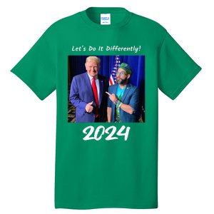 Trump And Otaola 2024 Lets Do It Differently American Flag Tall T-Shirt