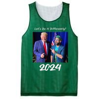 Trump And Otaola 2024 Lets Do It Differently American Flag Mesh Reversible Basketball Jersey Tank