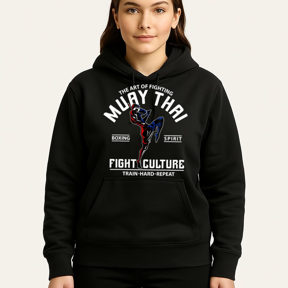 The Art Of Fighting Muay Thai Boxing Spirit Fight Culture Hoodie