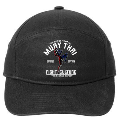 The Art Of Fighting Muay Thai Boxing Spirit Fight Culture 7-Panel Snapback Hat