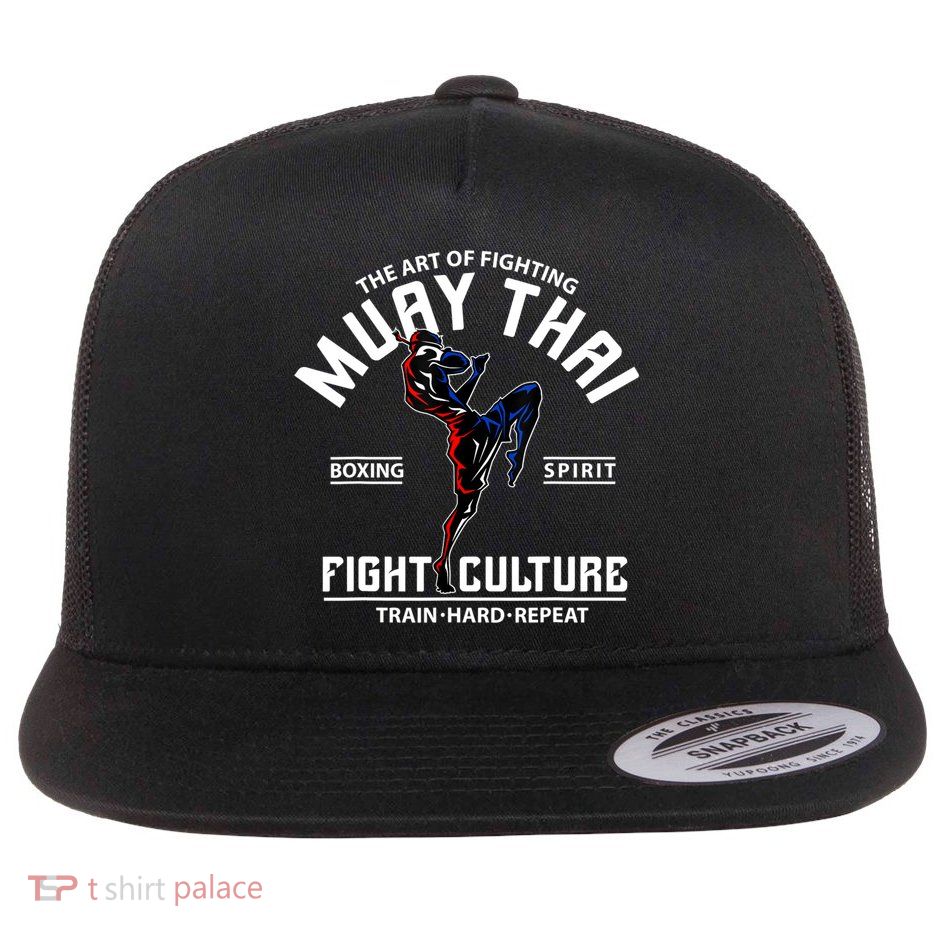 The Art Of Fighting Muay Thai Boxing Spirit Fight Culture Flatbill Hat