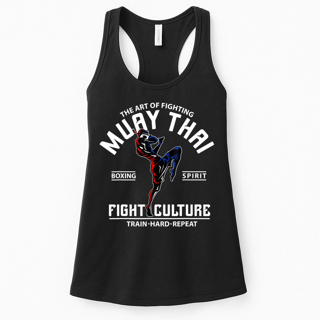 The Art Of Fighting Muay Thai Boxing Spirit Fight Culture Womens Tank Top