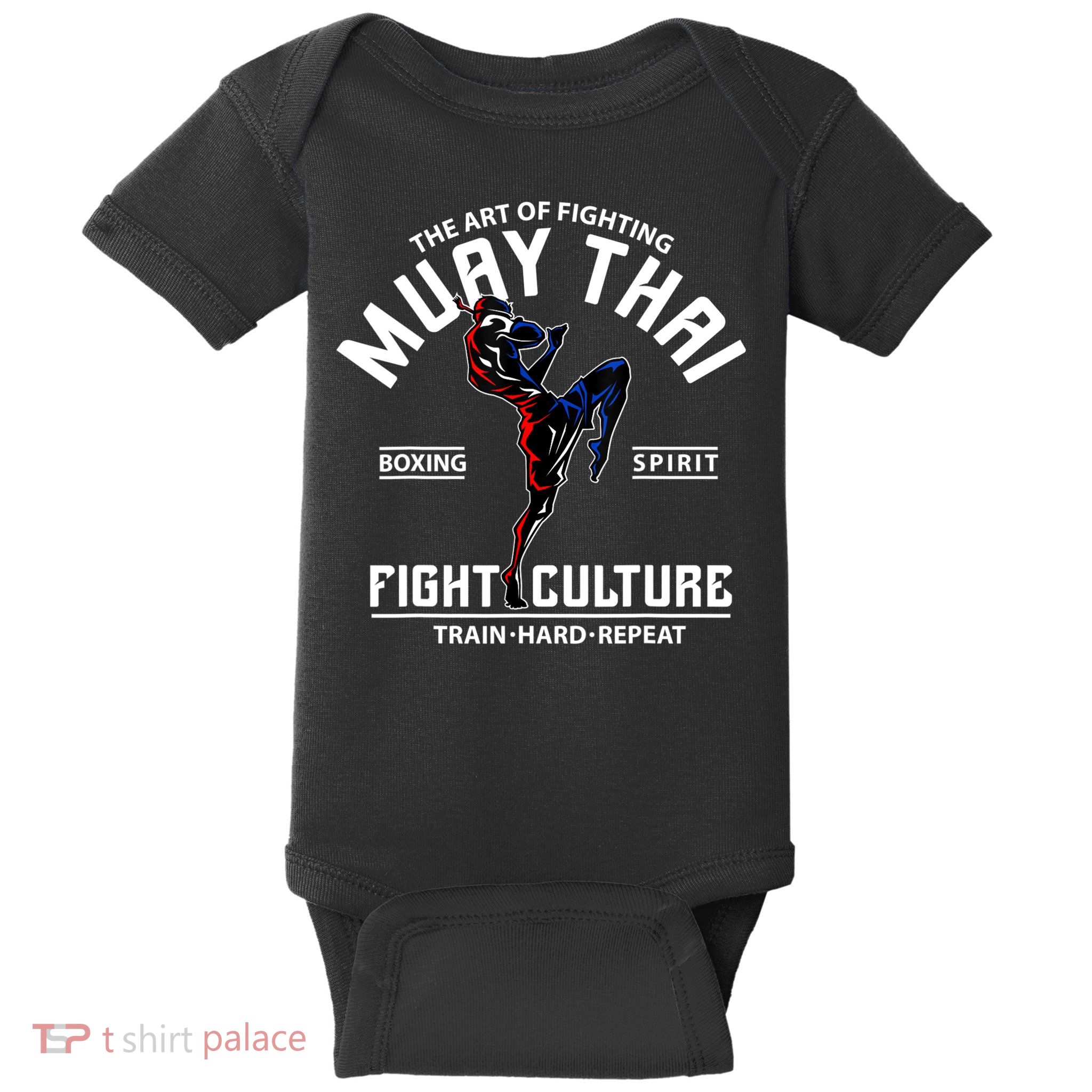 The Art Of Fighting Muay Thai Boxing Spirit Fight Culture Baby Bodysuit