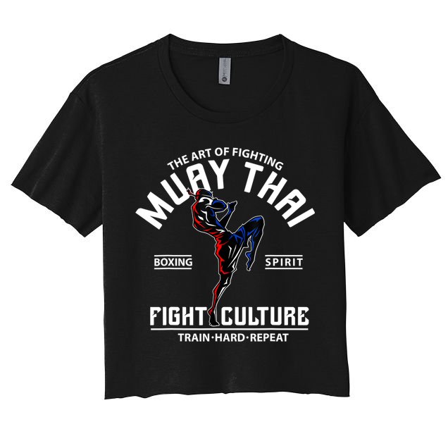 The Art Of Fighting Muay Thai Boxing Spirit Fight Culture Crop Top