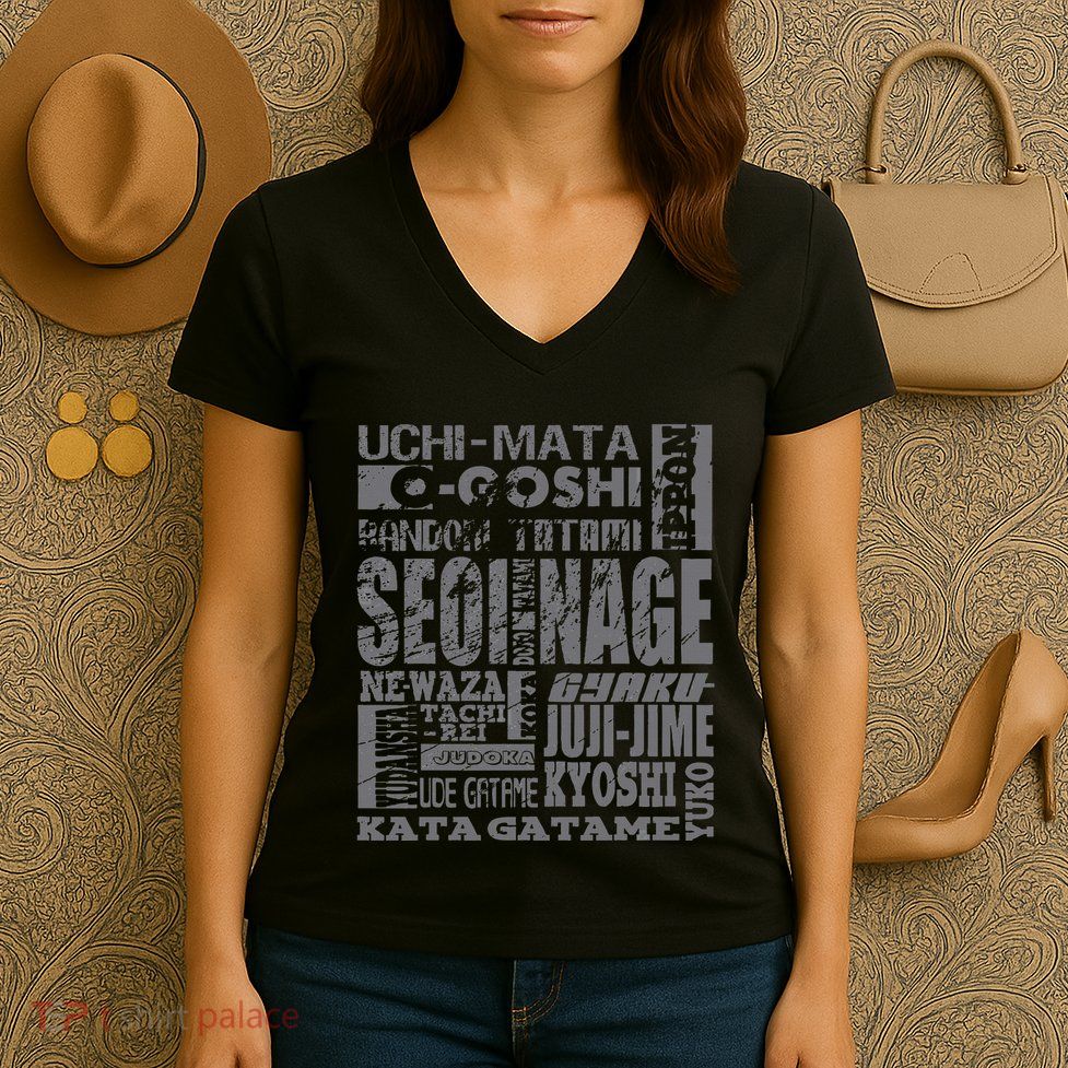 The Az Of Judo Black Belt Judo Women's V-Neck T-Shirt