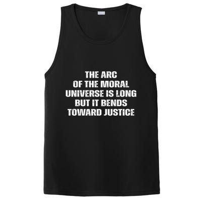 The Arc Of Moral Universe Is Long But It Bends Toward Justic Great Gift PosiCharge Competitor Tank