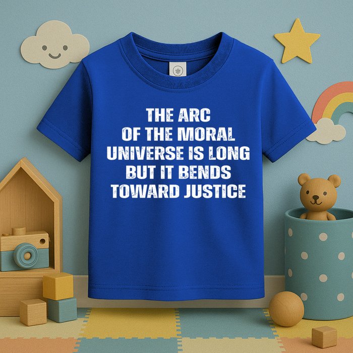 The Arc Of Moral Universe Is Long But It Bends Toward Justic Great Gift Toddler T-Shirt