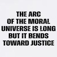 The Arc Of Moral Universe Is Long But It Bends Toward Justic Great Gift Garment-Dyed Sweatshirt