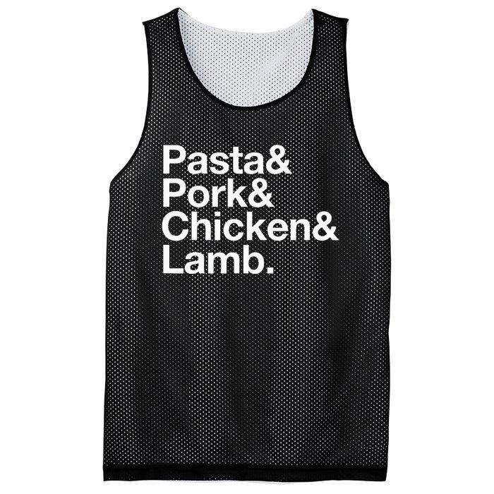 The Art Of Pasta Pork Chicken & Lamb Mesh Reversible Basketball Jersey Tank