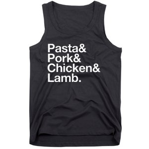 The Art Of Pasta Pork Chicken & Lamb Tank Top