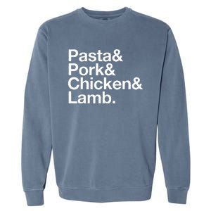 The Art Of Pasta Pork Chicken & Lamb Garment-Dyed Sweatshirt