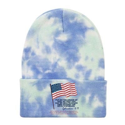 Trump Armour Of God Ephesians 611 Tie Dye 12in Knit Beanie