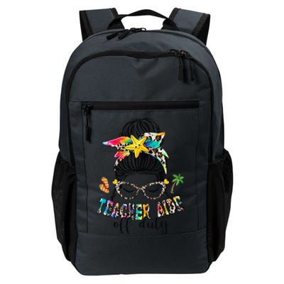 Teacher Aide Off Duty Messy Bun Last Day Of School Daily Commute Backpack