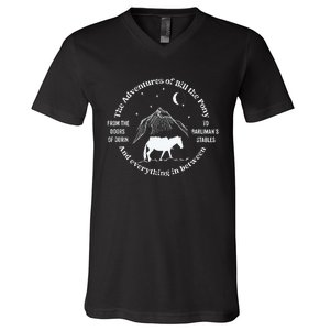 The Adventures Of Bill The Pony Funny Fantasy Novel V-Neck T-Shirt