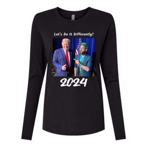 Trump And Otaola 2024 Lets Do It Differently American Flag Gift Womens Cotton Relaxed Long Sleeve T-Shirt