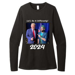 Trump And Otaola 2024 Lets Do It Differently American Flag Gift Womens CVC Long Sleeve Shirt