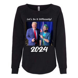 Trump And Otaola 2024 Lets Do It Differently American Flag Gift Womens California Wash Sweatshirt