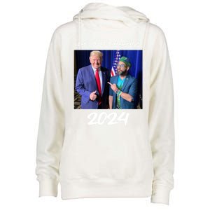 Trump And Otaola 2024 Lets Do It Differently American Flag Gift Womens Funnel Neck Pullover Hood