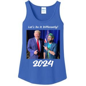 Trump And Otaola 2024 Lets Do It Differently American Flag Gift Ladies Essential Tank