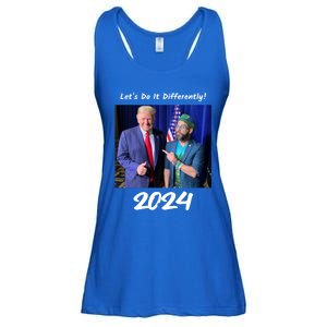 Trump And Otaola 2024 Lets Do It Differently American Flag Gift Ladies Essential Flowy Tank