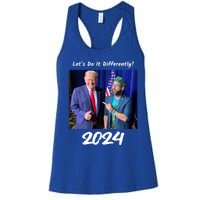 Trump And Otaola 2024 Lets Do It Differently American Flag Gift Women's Racerback Tank