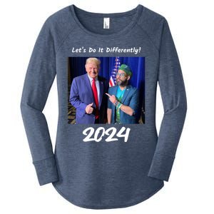 Trump And Otaola 2024 Lets Do It Differently American Flag Gift Women's Perfect Tri Tunic Long Sleeve Shirt