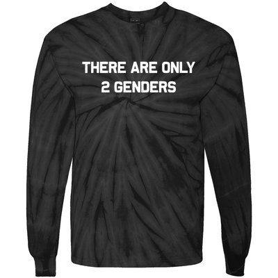 There Are Only 2 Genders Vintage Tie-Dye Long Sleeve Shirt