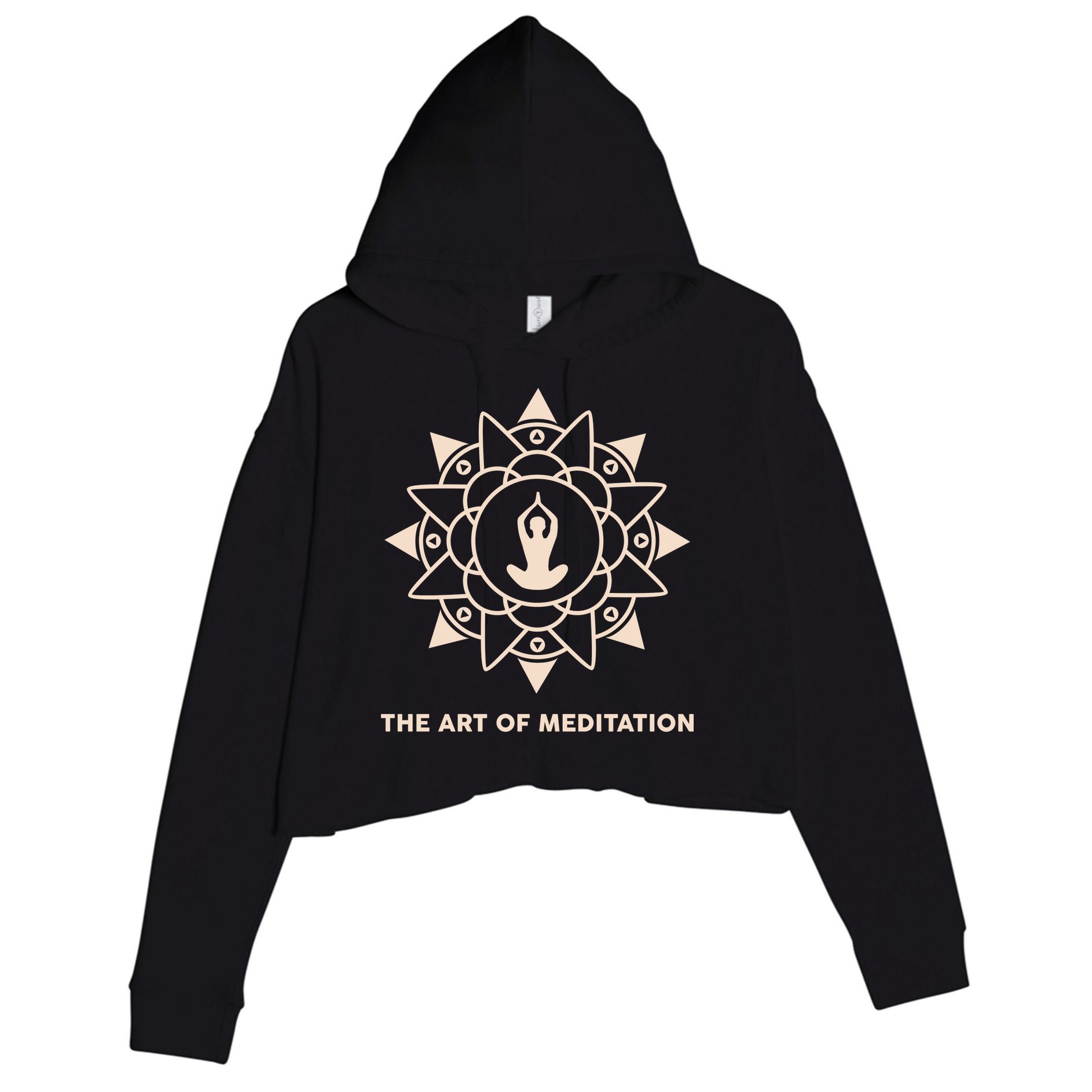 The Art Of Meditation Crop Fleece Hoodie