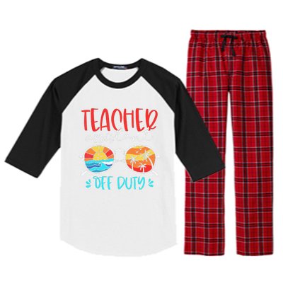 Teacher Assistant Off Duty Last Day Of School Funny Sumer Raglan Sleeve Pajama Set