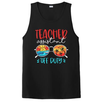 Teacher Assistant Off Duty Last Day Of School Funny Sumer PosiCharge Competitor Tank