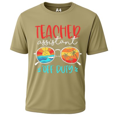 Teacher Assistant Off Duty Last Day Of School Funny Sumer Cooling Performance Crew T-Shirt