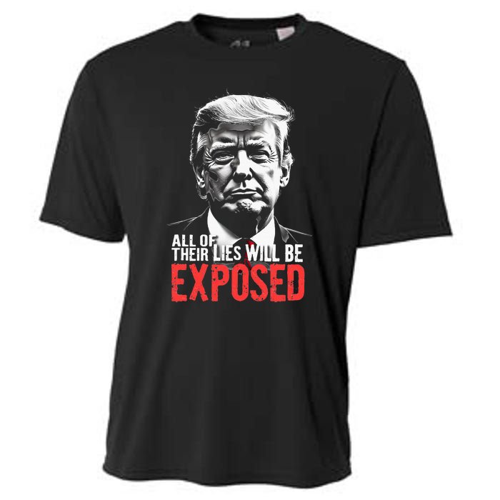 Trump All Of Their Lies Will Be Exposed Take America 2024 Cooling Performance Crew T-Shirt